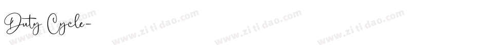 Duty Cycle字体转换